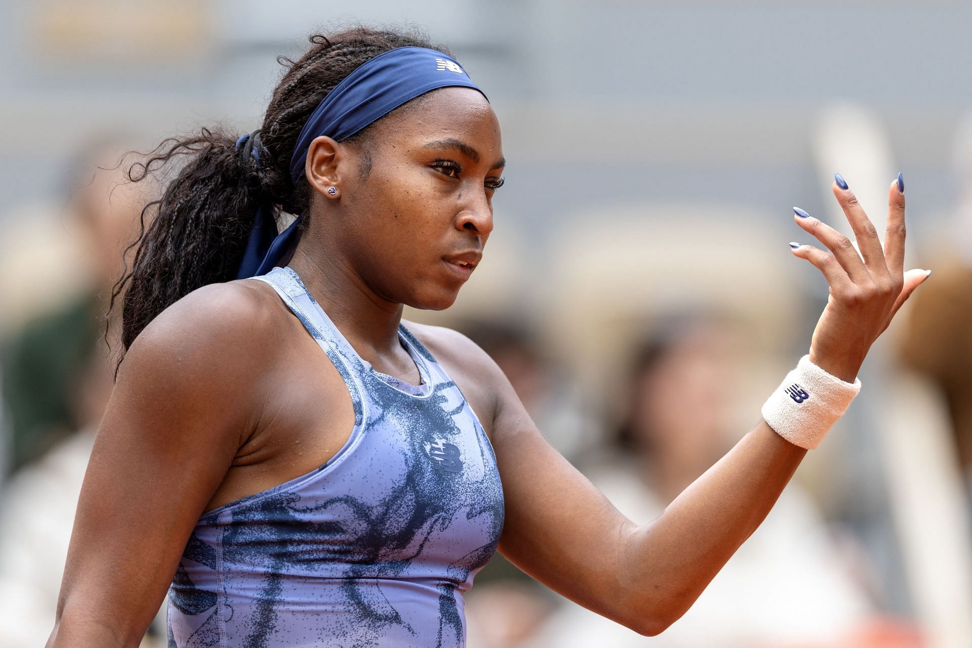 Gauff at the French Open Tennis Tournament. Roland-Garros 2025. - Source: Getty
